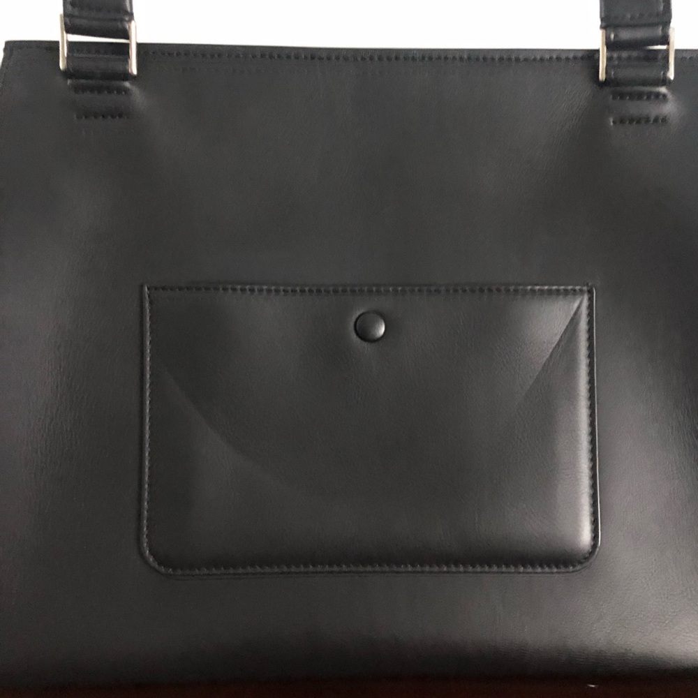 CELINE RARE NWT Medium Edge Satchel Blue Ponyhair & Black Leather - Picture 8 of 13